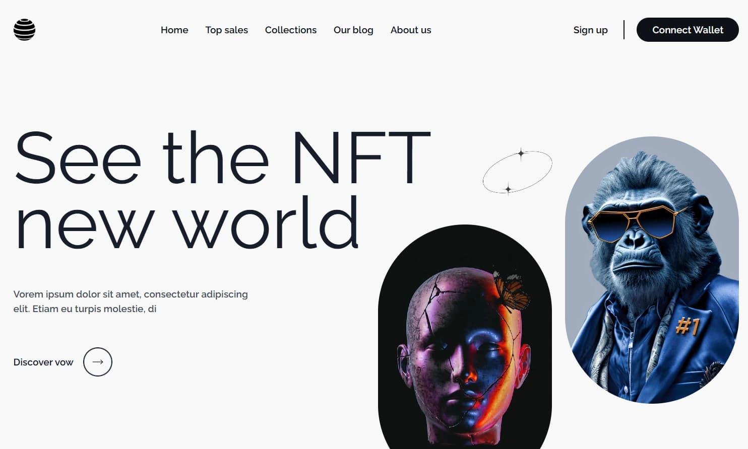 Landing Page pour un Service d'NFT