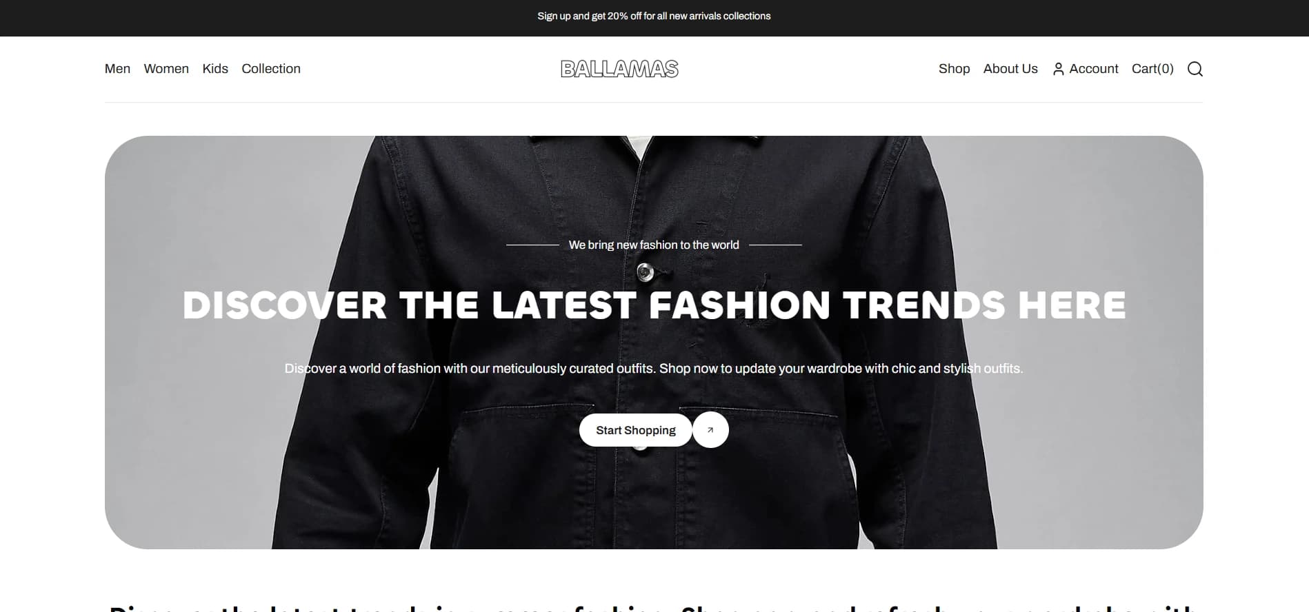 Site Ecommerce pour une Marque de Vêtements